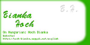 bianka hoch business card